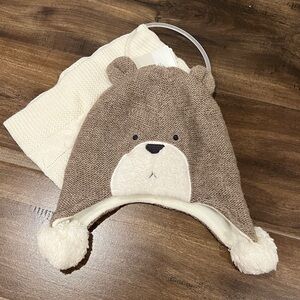 Chicco Knit hat & scarf set bear 12-15 months